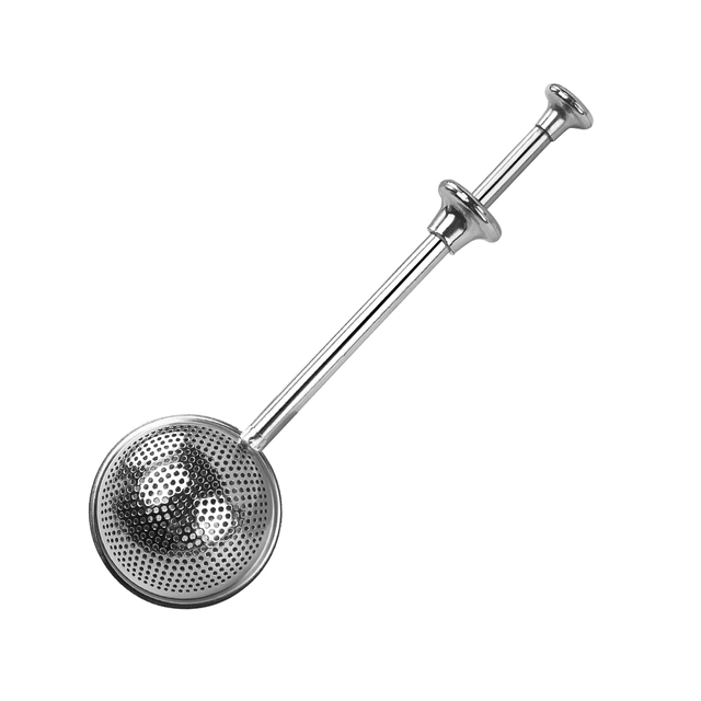 Push-rod type handle tea strainer