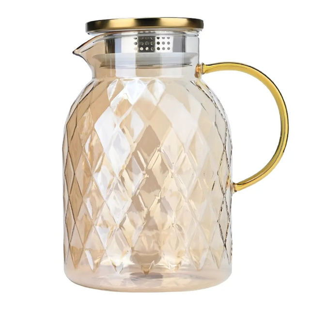 Yellow Color Glass Teapot