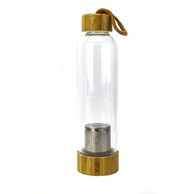  Glass Water Bottle with Bamboo Lid