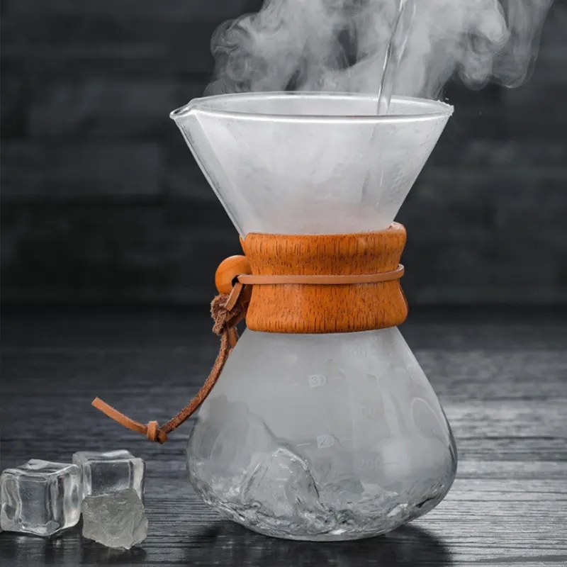 Glass Coffee Pot with Stainless Steel Filter