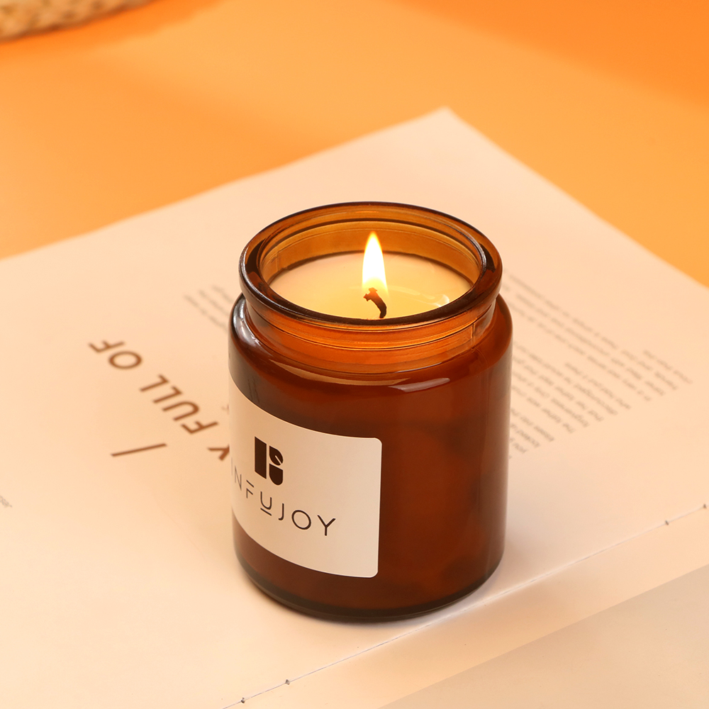Cork sealed bottle scented candle