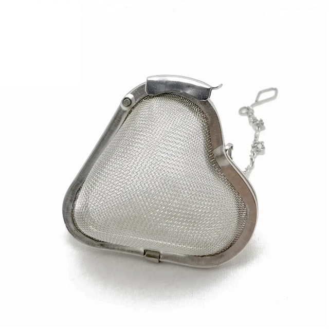  heart shape tea infuser with chain
