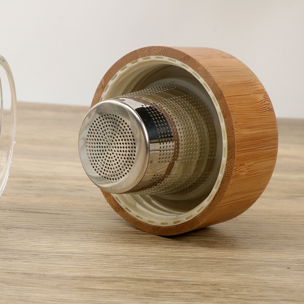 Water Bottle with Bamboo Lid 
