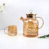 Crystal pearl cup and pot set