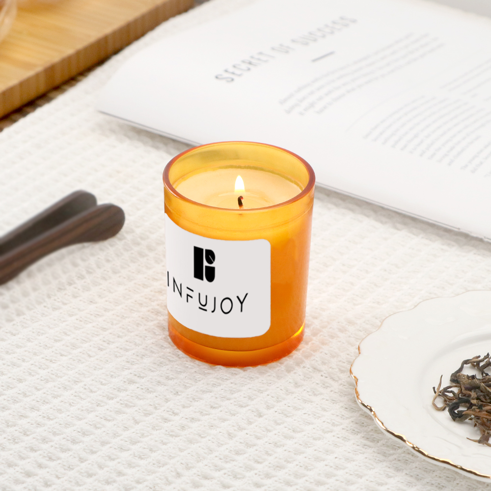amber orange scented candle