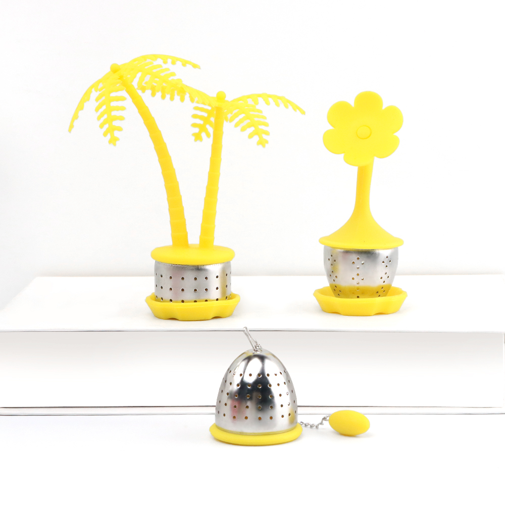 Flower shape silicone tea filter