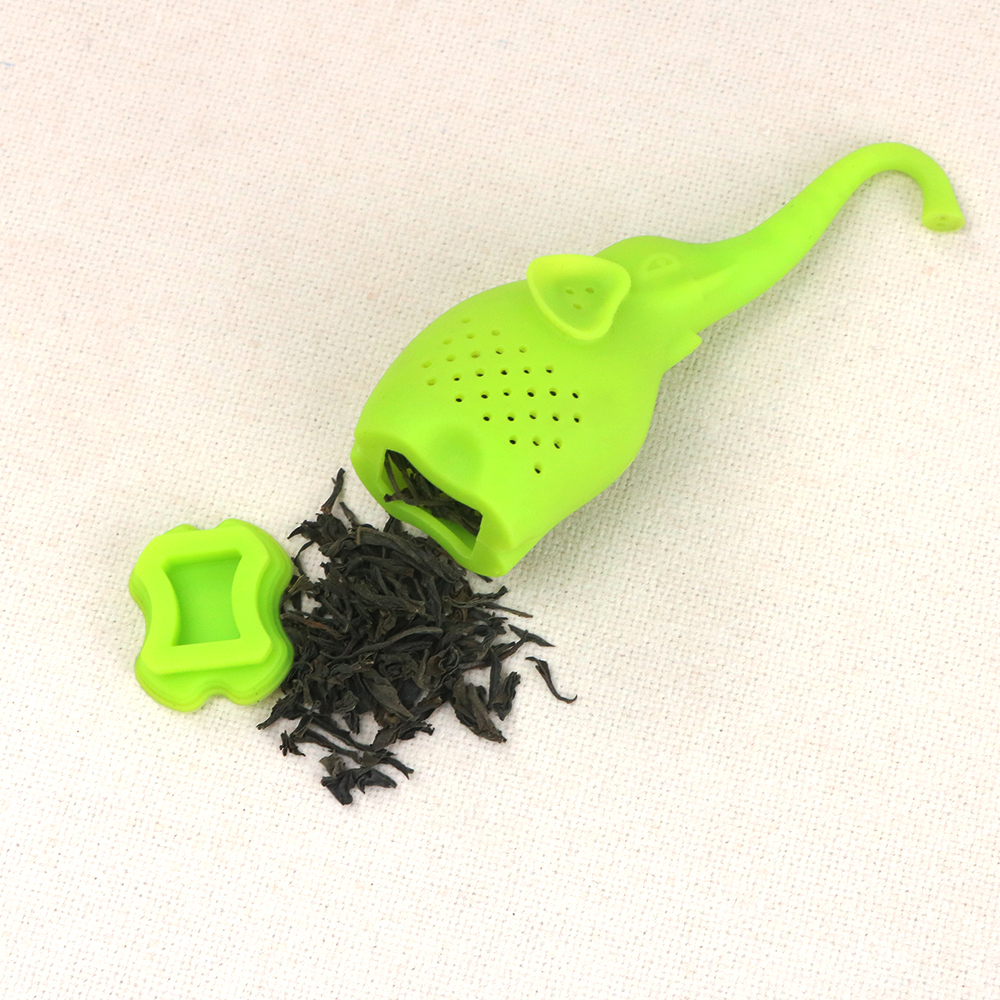 Elephant shaped silicone tea filter
