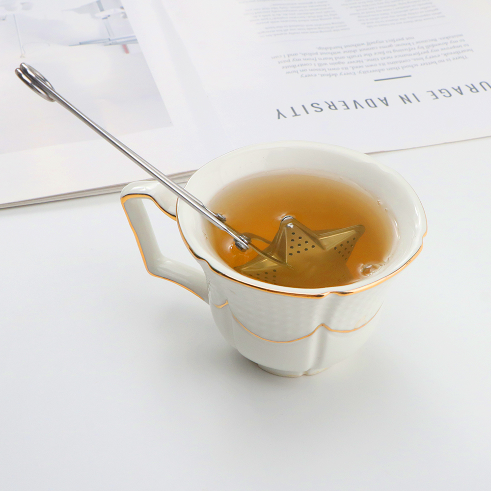 Smiley star tea filter with handle