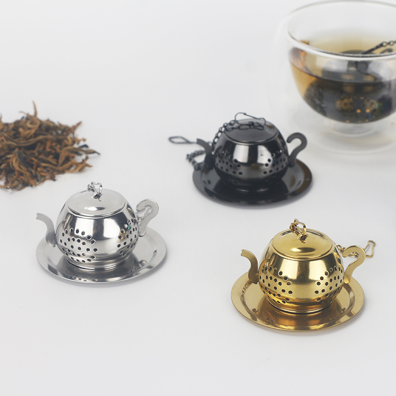 Teapot shape tea infuser with chain