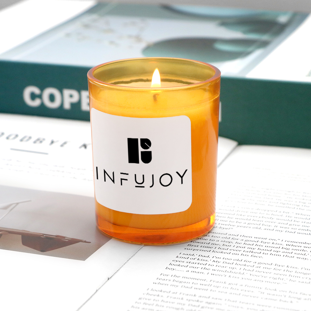 amber orange scented candle