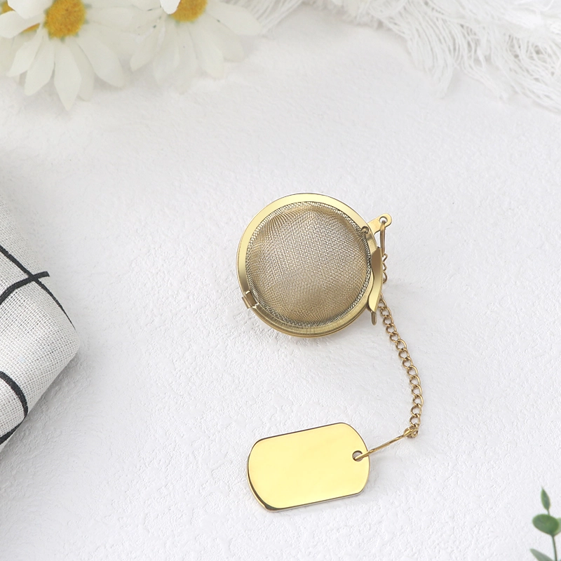 Gold Ball shape tea infuser with chains