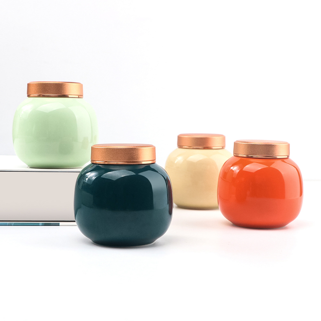 Ceramic tea jar