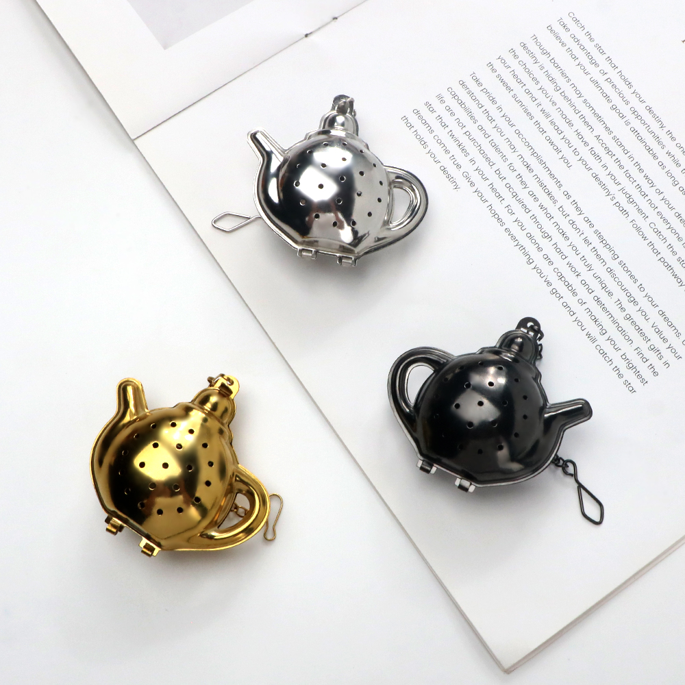 teapot shape tea infuser with chain