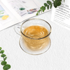 Sunflower relief glass cup