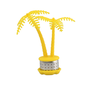 Coconut tree shaped silicone tea filter