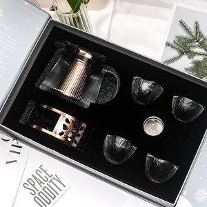 Winter bronze-colored tea brewing set