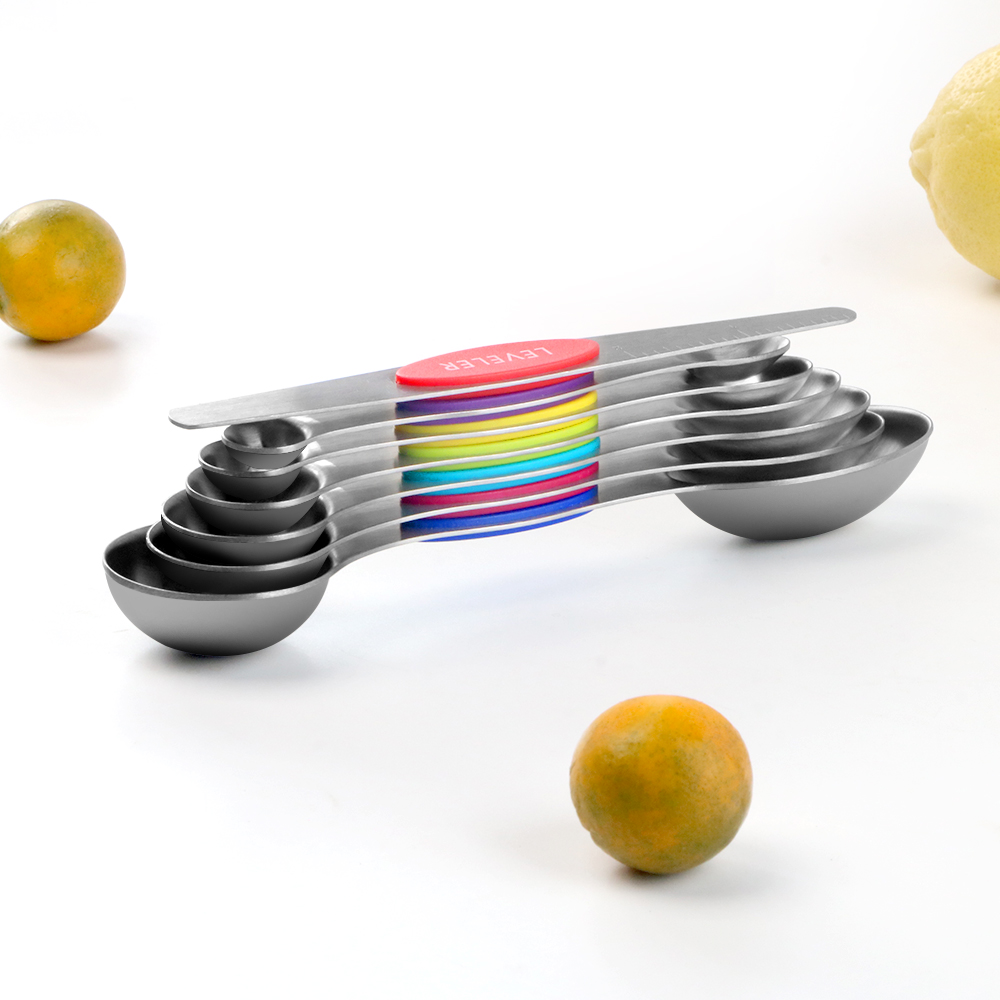 Magnetic 7-piece dial measuring spoon