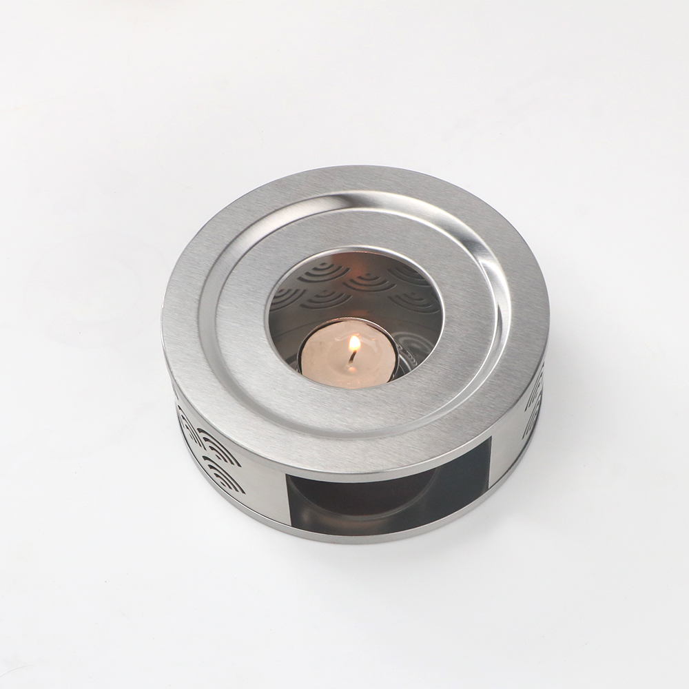 Stainless steel fan-shaped tea warmer