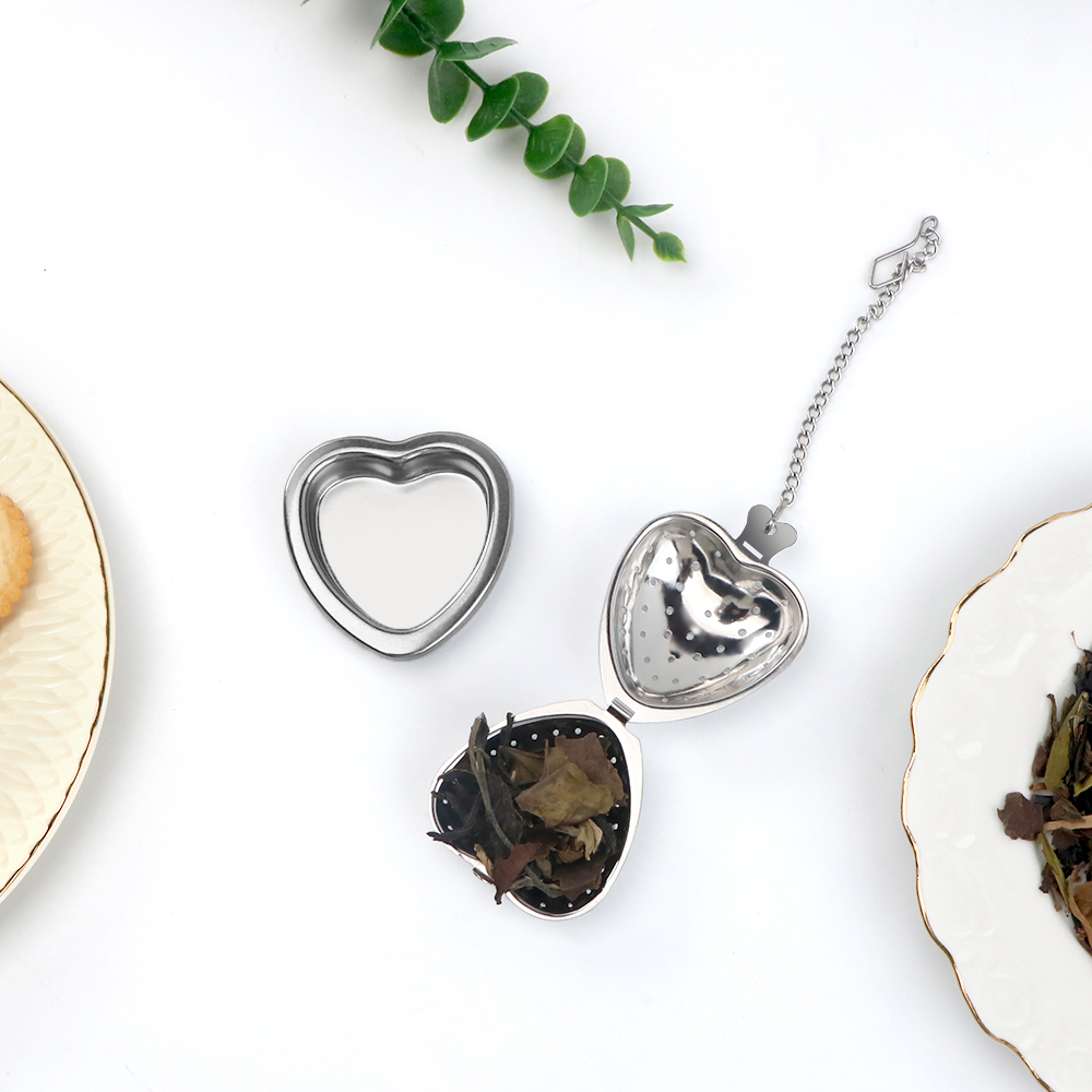heart shape tea infuser with chain