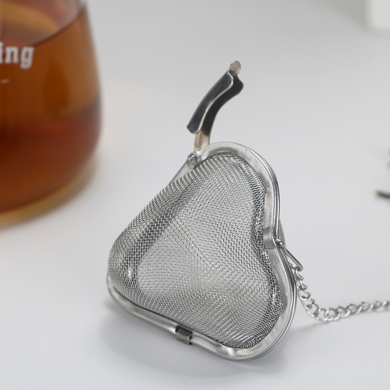  heart shape tea infuser with chain