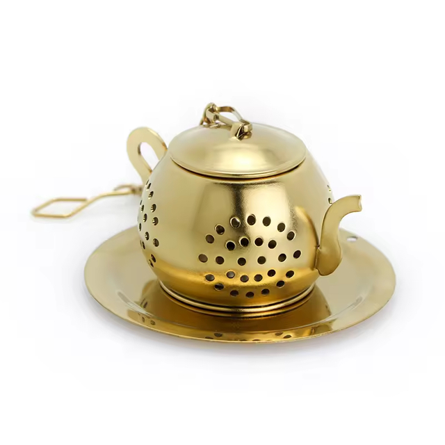 Teapot shape tea infuser with chain