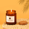 Cork sealed bottle scented candle