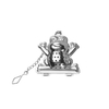 Frog shaped tea infuser with chain