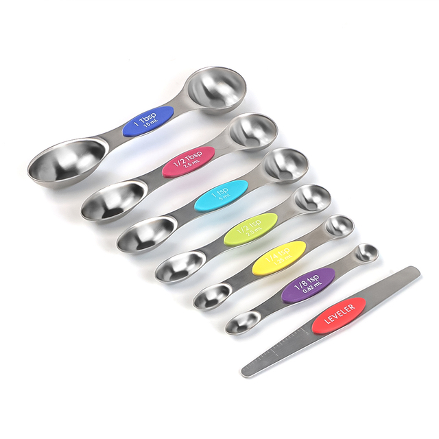 Magnetic 7-piece dial measuring spoon