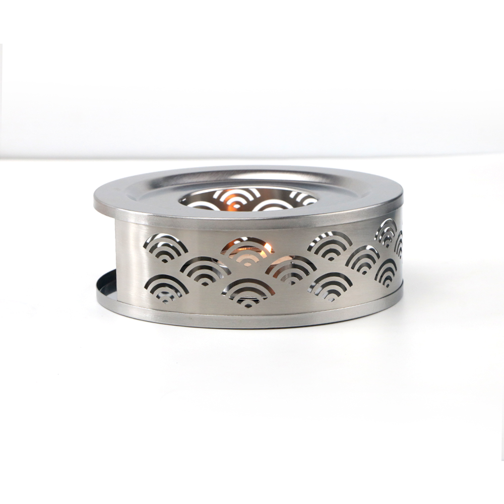 Stainless steel fan-shaped tea warmer