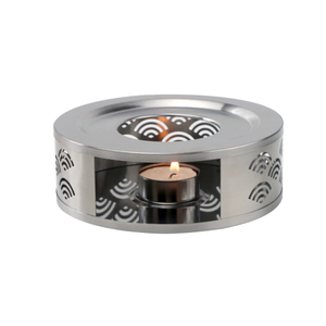 Stainless steel fan-shaped tea warmer