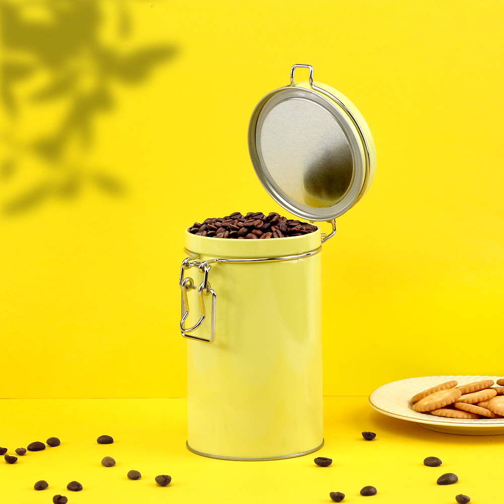 Clasp type tinplate tea can