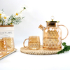 Crystal pearl cup and pot set