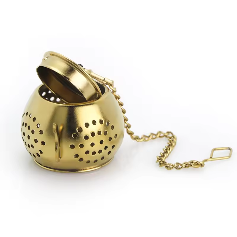 Teapot shape tea infuser with chain