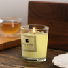 Simple scented candle in clear glass
