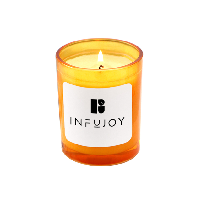 amber orange scented candle