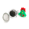 Tea strainer with Christmas pendant