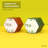 Hexagonal tea tin