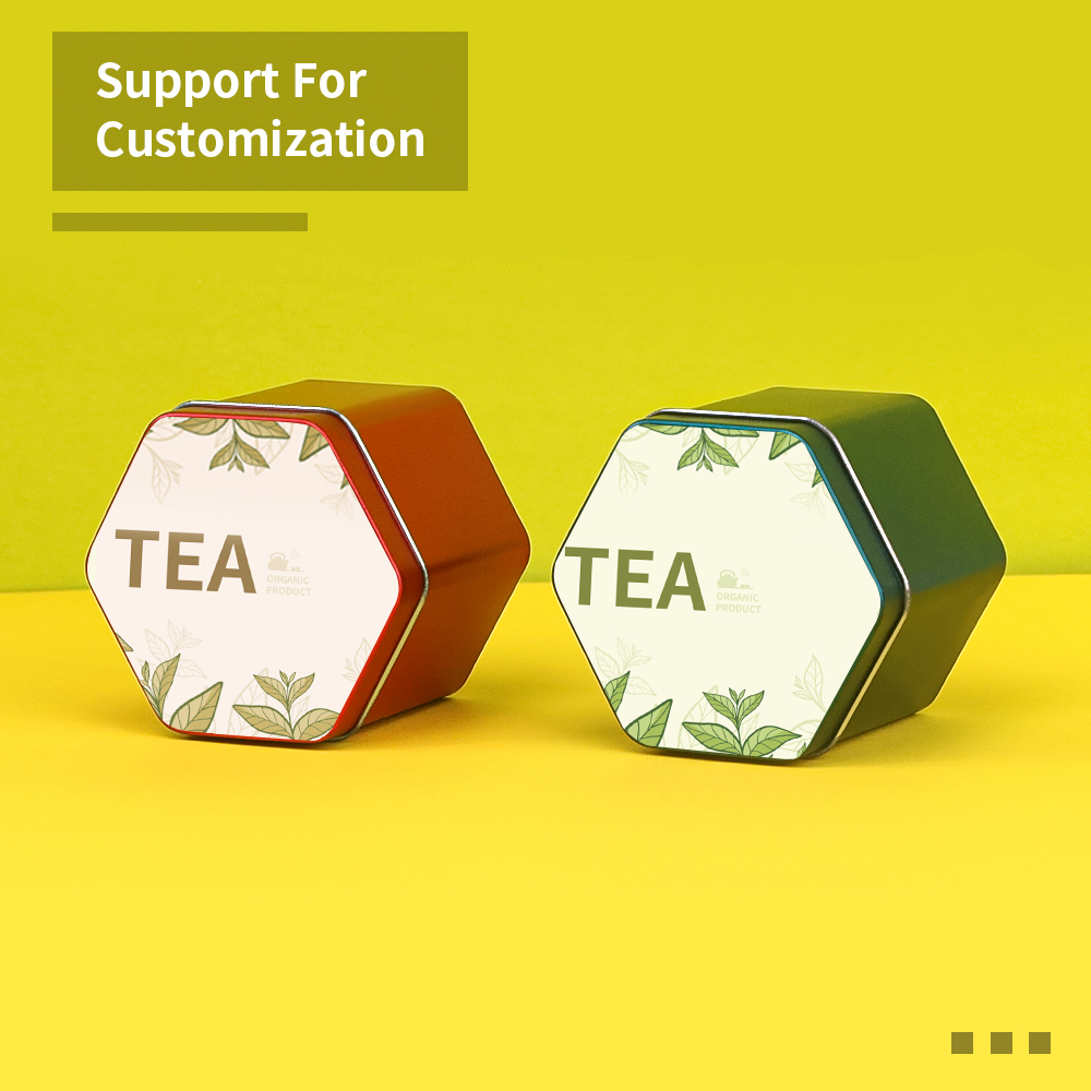 Hexagonal tea tin