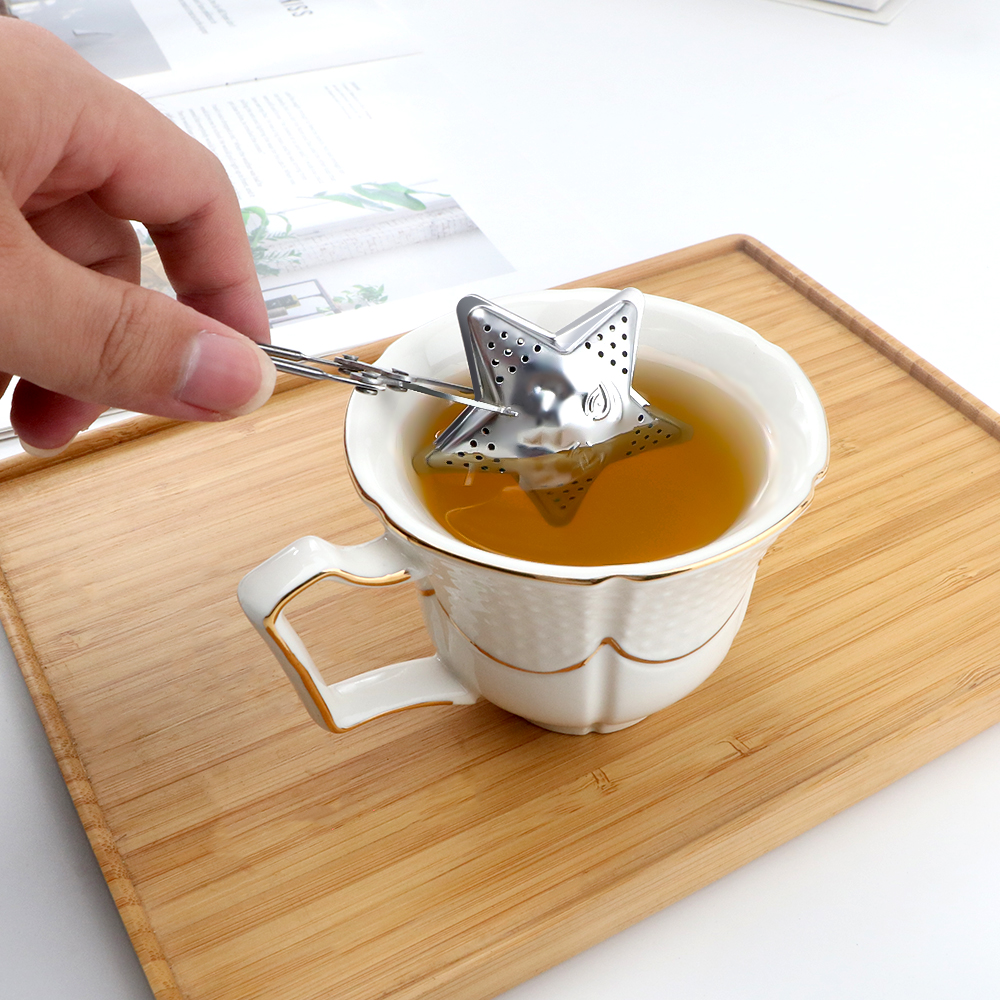 Smiley star tea filter with handle