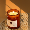 Cork sealed bottle scented candle