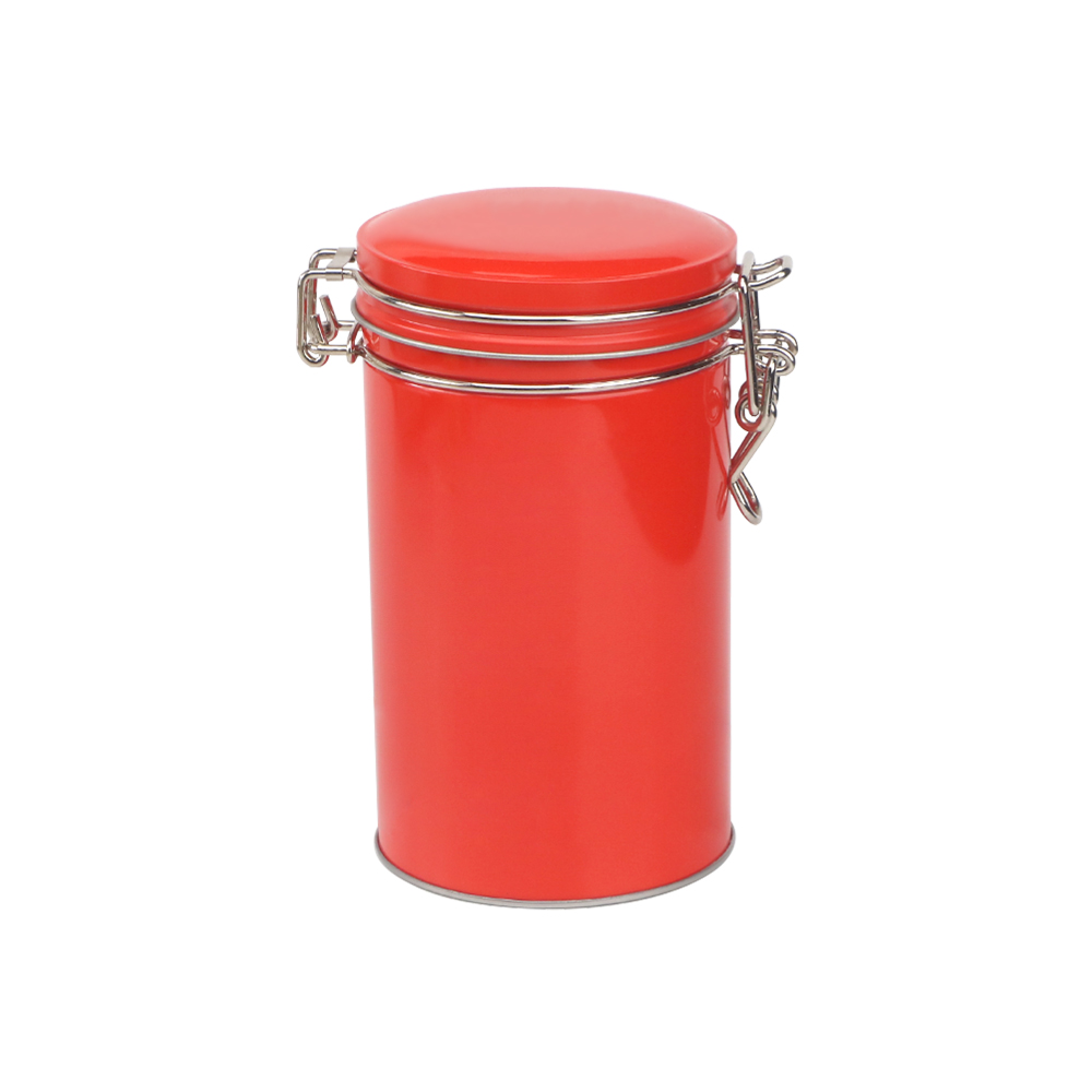 Clasp type tinplate tea can
