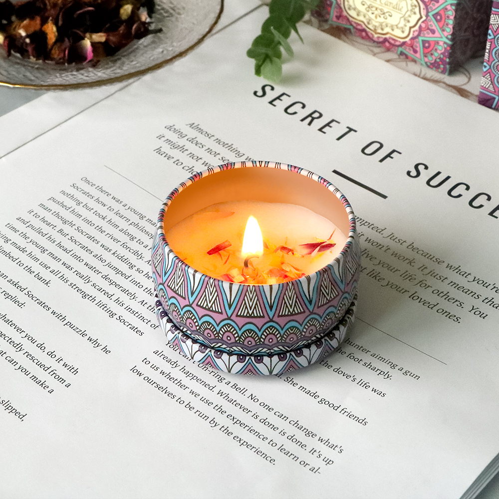 tinplate box scented candle