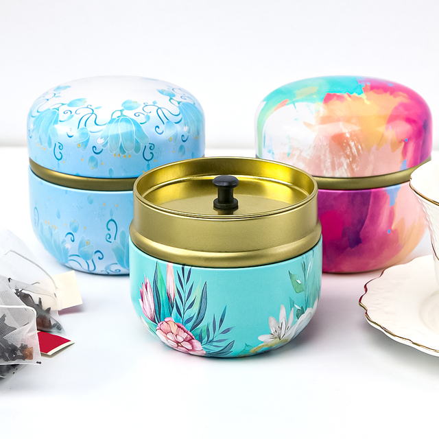 Sealed round tea canister