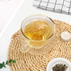Sunflower relief glass cup