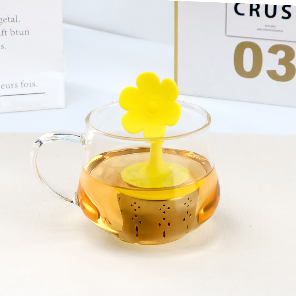 Flower shape silicone tea filter