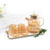 Crystal pearl cup and pot set