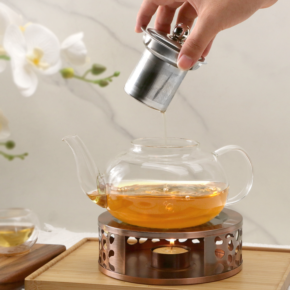 Flower Glass Teapot