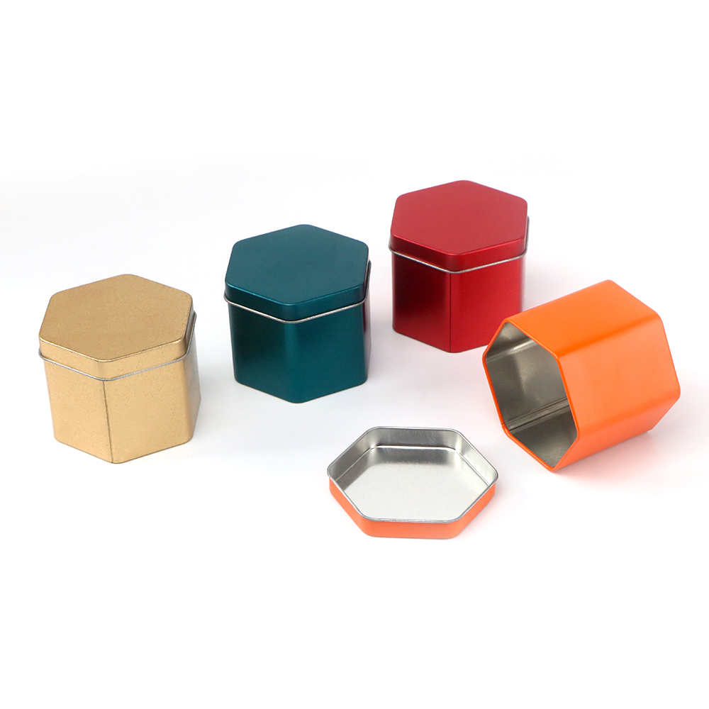 Hexagonal tea tin