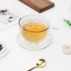 Sunflower relief glass cup