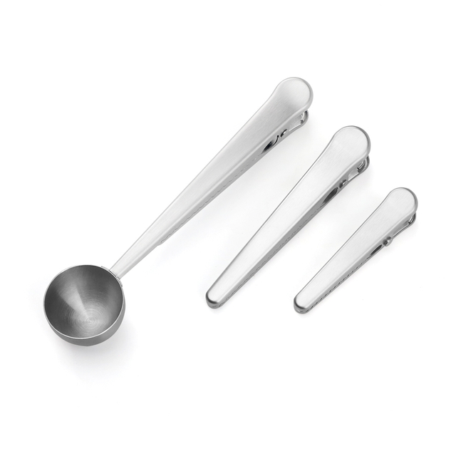 Coffee spoon set with clip